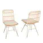 Lot de 2 chaises Uyuni Marron - Rotin - 44 x 80 x 60 cm