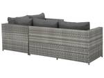 Lounge Set AVOLA 2-tlg Grau - Polyrattan - 212 x 77 x 144 cm