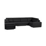 Ecksofa Eckcouch Fergus U Form Couch Schwarz - Ecke davorstehend links