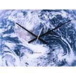 Horloge murale Earth Bleu - Verre - 4 x 60 x 60 cm