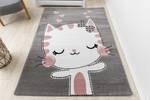 Tapis Petit Kitty Chat Chaton Gris 140 x 190 cm