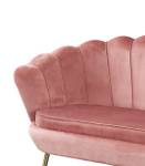 Muschelsofa Omurtag Pink - Textil - 136 x 78 x 77 cm