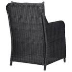 Rattanstuhl Schwarz - Metall - Polyrattan - 65 x 90 x 64 cm