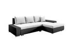 Ecksofa TEDY Schwarz - Silber / Grau - Silbergrau