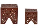 Table d'appoint SHUKUR Marron - Bois manufacturé - 40 x 42 x 40 cm