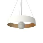 Suspension Halo Doré - Blanc - Diamètre : 40 cm