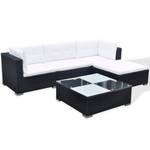 Gartenmöbel-Set Schwarz - Polyrattan - 74 x 26 x 74 cm