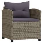 Garten-Lounge-Set Grau - Polyrattan - 70 x 71 x 233 cm