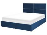 Doppelbett VERNOYES Blau - Gold - Marineblau - Breite: 188 cm