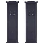 Wandgarderobe (2er Set) Schwarz