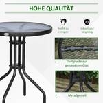 Gartentisch 84B-147 Schwarz - Metall - 60 x 70 x 60 cm