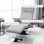 Massagesessel mit Fußhocker 700-164V90LG Grau - Textil - 90 x 93 x 78 cm