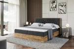 Boxspringbett LOLLI5 Schwarz - Breite: 200 cm - H3