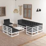 Garten-Lounge-Set (9-teilig) 3009798-2 Anthrazit - Weiß