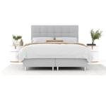 Boxspringbett Chanton Hellgrau - Breite: 140 cm