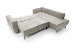 Ecksofa Rodario Beige - Massivholz - Holz teilmassiv