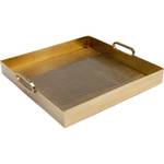 Tablett Serpente Gold - Metall - 42 x 8 x 41 cm