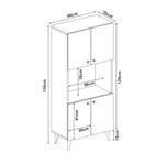 Beistellschrank Nes Braun - Holzwerkstoff - 60 x 135 x 32 cm