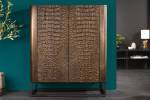 Highboard CROCO Braun - Massivholz - Holzart/Dekor - 100 x 120 x 38 cm