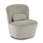 Fauteuil rond pivotant gris beige DAMIEN Gris