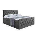 Boxspringbett VELANTO Hochglanz Schwarz - Breite: 160 cm - H3