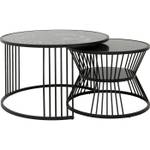 Tables basses Roma (lot de 2) Noir