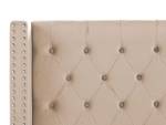 Lit double LUBBON Beige - Argenté - 152 x 142 x 215 cm