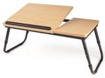 Laptoptisch Woody Schwarz - Braun - Holzwerkstoff - Metall - 60 x 20 x 35 cm