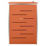 Abri à poubelles à roulettes 3010469-4 Orange - Métal - 78 x 113 x 277 cm