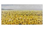 Gelb Acrylbild handgemalt Blumenmeer in