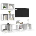 TV-Schrank 4er Set D905 Weiß - Holzwerkstoff - 30 x 30 x 60 cm