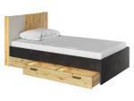 Bett Qubic 120 2S QB-11 Braun - Holzwerkstoff - 217 x 100 x 130 cm