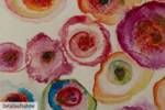 Acrylbild handgemalt Blütenkunst Pink - Massivholz - Textil - 80 x 80 x 4 cm