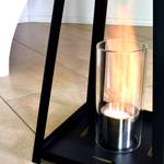 Ethanolkamin Glow Fire Hendrik Schwarz - Glas - Metall - 27 x 67 x 27 cm