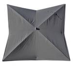 Sonnenschirm A37 3x3m Grau - Metall - Textil - 300 x 265 x 300 cm