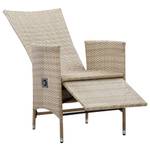 Garten-Liegestühle 2er Set DE133 Weiß - Rattan - 62 x 108 x 58 cm