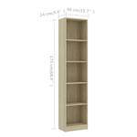 Bücherregal 3016500-1 Eiche Sonoma Dekor - 40 x 175 cm