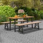 Gartenbank ZB33501NZDE Braun - Kunststoff - 35 x 42 x 183 cm