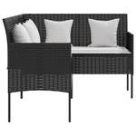 Garten-Lounge-Set 15er Set DE535 Schwarz - Rattan - 113 x 80 x 162 cm