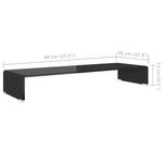 TV-Aufsatz 293728-2 Schwarz - 30 x 13 x 90 cm