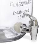 Getränkespender 5 L Silber - Glas - Metall - Kunststoff - 15 x 28 x 16 cm