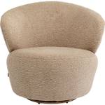 Fauteuil pivotant Carella Marron - Textile - 82 x 75 x 81 cm