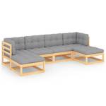 Garten-Lounge-Set (6-teilig) 3009734-2 Braun - Massivholz - Holzart/Dekor - 70 x 30 x 70 cm