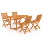 Garten-Essgruppe (5-teilig) 3007502-2 Braun - Massivholz - Holzart/Dekor - 90 x 75 x 150 cm