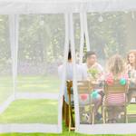 Moustiquaire pergola blanche 3 x 3 m Blanc - Matière plastique - 1200 x 200 x 1 cm