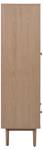 Vitrinenschrank Aston Braun - Holz teilmassiv - 80 x 145 x 40 cm