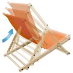 Liegestuhl klappbar bis 120 kg Orange Orange