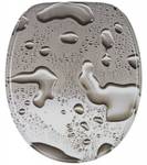 WC-Sitz mit Absenkautomatik Dewdrop Grau - Holzwerkstoff - 38 x 6 x 47 cm