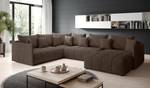 U-Form-Sofa Asvil BIS Monolith 20 Dunkelbraun