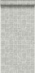 Tapete Fliesenmuster 6635 Grau - Naturfaser - Textil - 53 x 1005 x 1005 cm